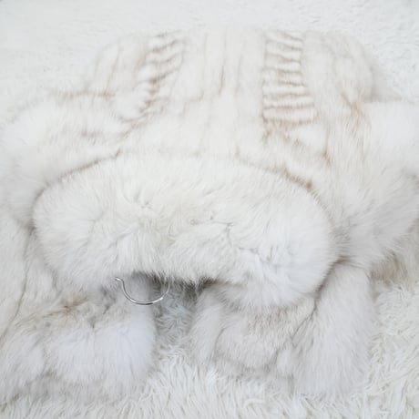 Blue Fox Long Coat Genuine Vintage Fur Japan