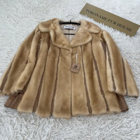 Pastel Mink Jacket Genuine Vintage Fur Japan