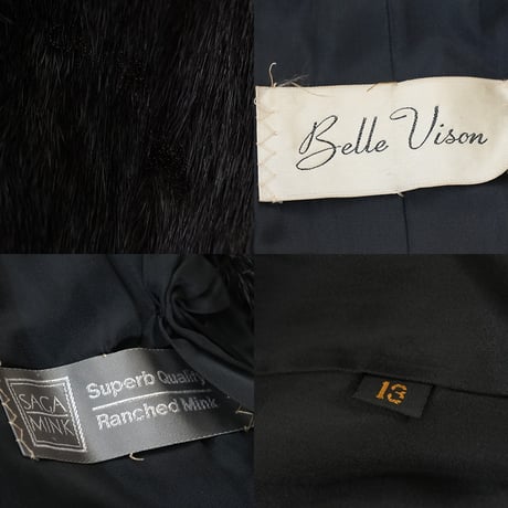 Dark Mink Long Coat - SAGA MINK Genuine Vintage Fur Japan