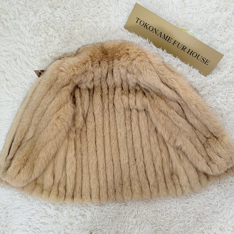 Pink Beige Dye Fox Coat - SAGA FOX Genuine Vintage Fur Japan