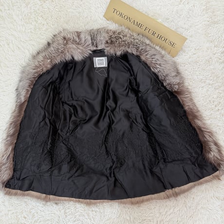 Silver Fox Coat - SAGA FOX Fluffy Genuine Vintage Fur Japan