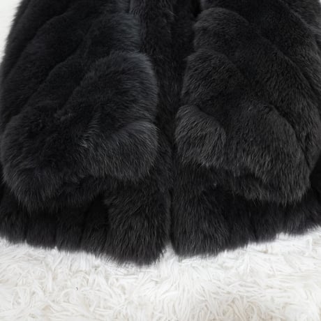 Gray Dye Fox Coat - Saga Fox Genuine Vintage Fur Japan