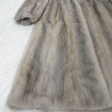 Sapphire Mink Long Coat Genuine Vintage Fur Japan
