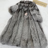 Silver Fox Long Coat Soft and Fuffy -SAGA FOX Vintage Fur Japan