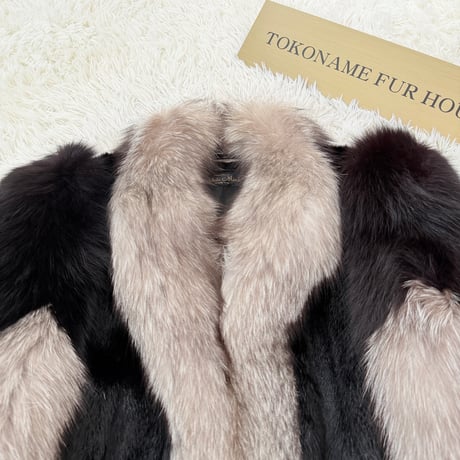 Mink and Silver Fox Fur Coat Vintage Fur Japan