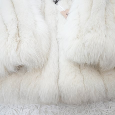 Silver Fox Design Coat Genuine Vintage Fur Japan