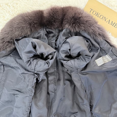 Brown Dye Fox Coat - Saga Fox Genuine Vintage Fur Japan