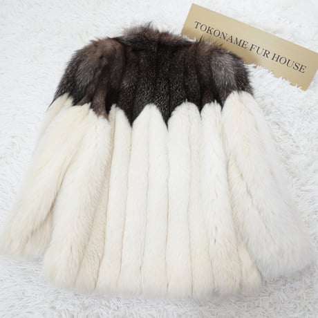 Silver Fox Design Coat Genuine Vintage Fur Japan