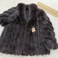 Brown Dye Fox Coat - Saga Fox Genuine Vintage Fur Japan