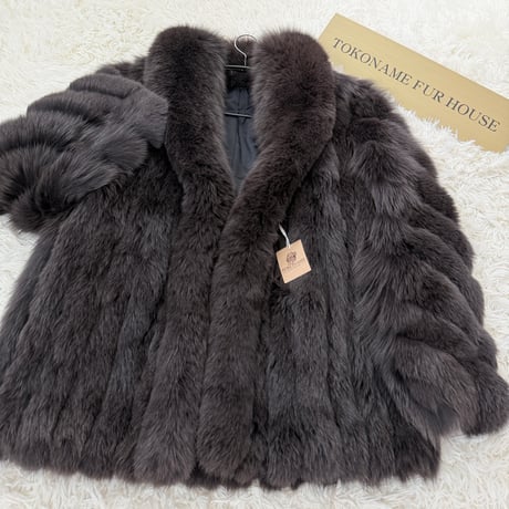 Brown Dye Fox Coat - Saga Fox Genuine Vintage Fur Japan