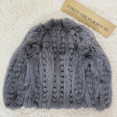 Blue Fox Ash Blue Dyed Jacket Vintage Fur Japan