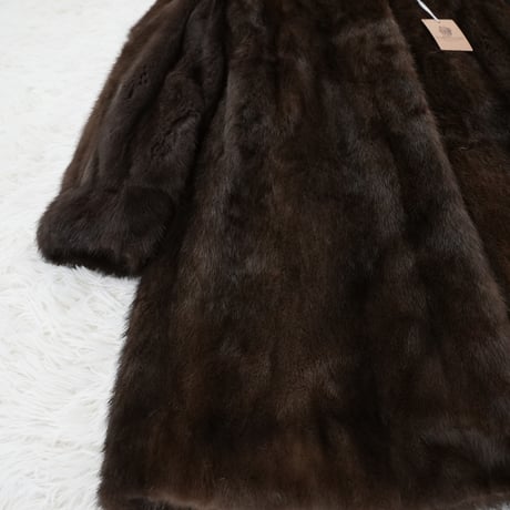 Pastel Mink Coat Genuine Vintage Fur Japan