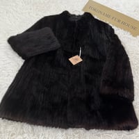 Dark Mink Jacket Stripe Cutting Vintage Fur Japan
