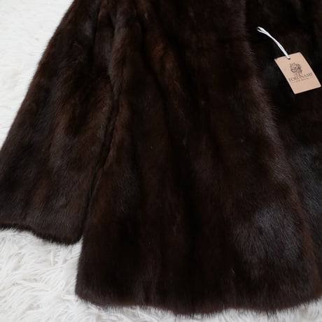 Dark Mink Jacket Genuine Vintage Fur Japan