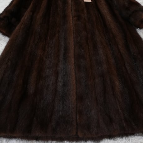 Mahogany Mink Long Coat Genuine Vintage Fur Japan