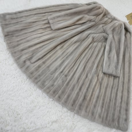 Sapphire Mink Long Coat Vintage Fur Japan
