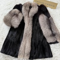 Mink and Silver Fox Fur Coat Vintage Fur Japan