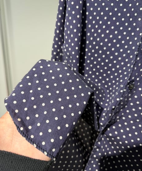 COMME des GARCONS HOMME コットンレーヨン ドット柄シャツ