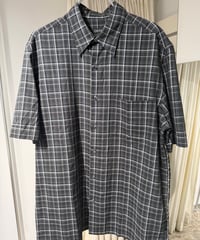 00s DKNY コットンヴィスコース チェック半袖シャツ