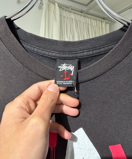 00s Stussy フェードブラックTシャツ