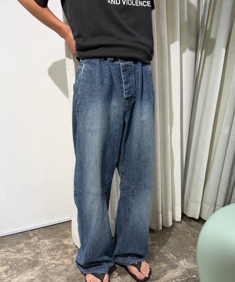 90s ニータック デニムパンツ