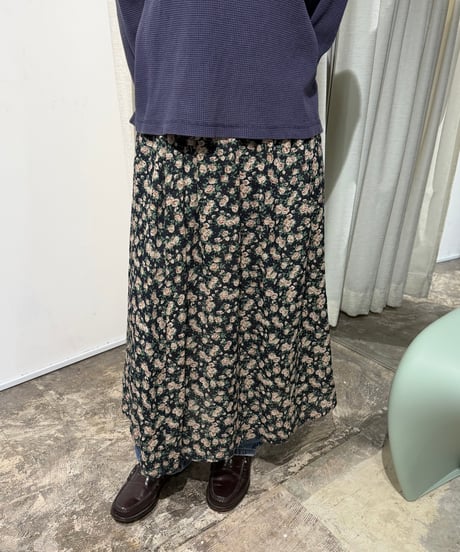90s シースルー花柄スカート