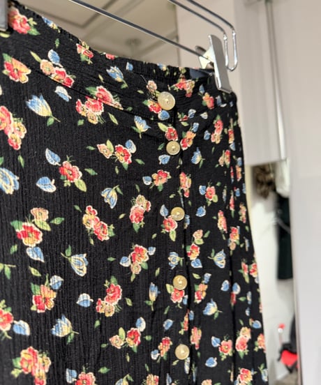 90s Lizwear レーヨン花柄スカート