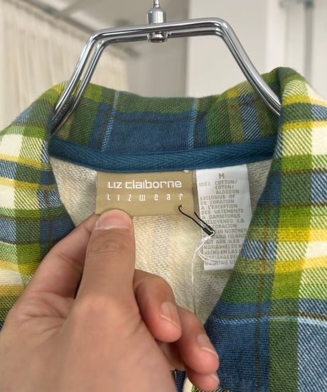 90s Liz Claiborne ジップアップスウェット ドリズラージャケット