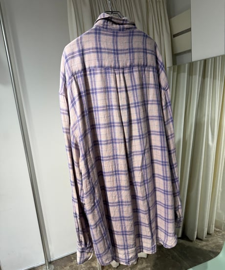 90s ポルトガル製 GAP リネンチェックシャツ