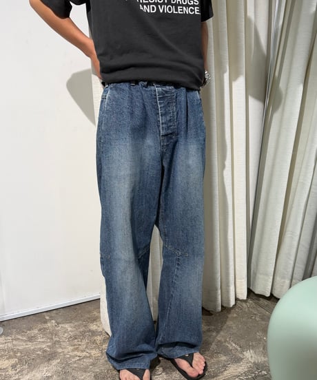 90s ニータック デニムパンツ