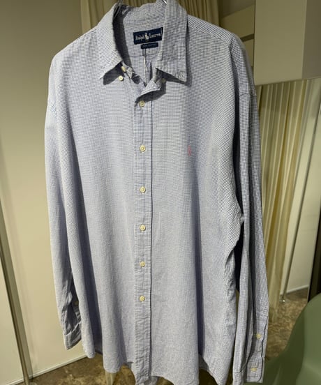 90s Polo Ralph Lauren シアサッカーギンガムシャツ
