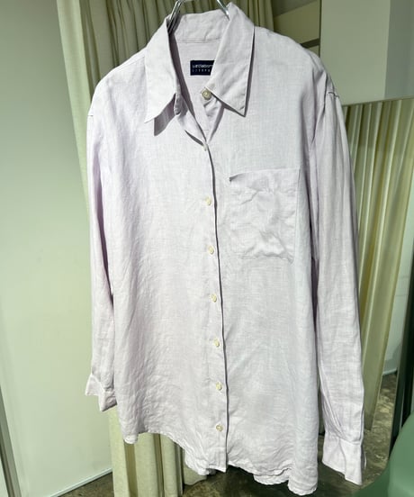 90s Liz Claiborne リネン ラベンダーカラーシャツ