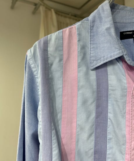 COMME des GARCONS HOMME オックスフォードストライプ切り替えシャツ