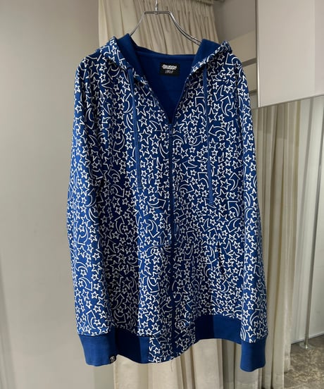 00s Stussy 星柄ジップアップ パーカー