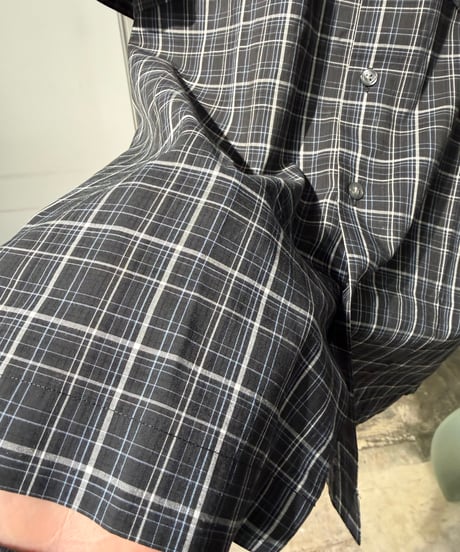 00s DKNY コットンヴィスコース チェック半袖シャツ