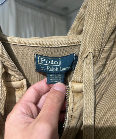 90s Polo Ralph Lauren 鹿の子ジップアップパーカー