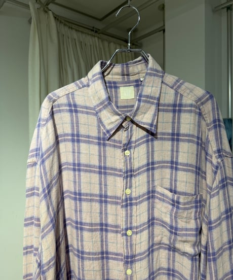 90s ポルトガル製 GAP リネンチェックシャツ