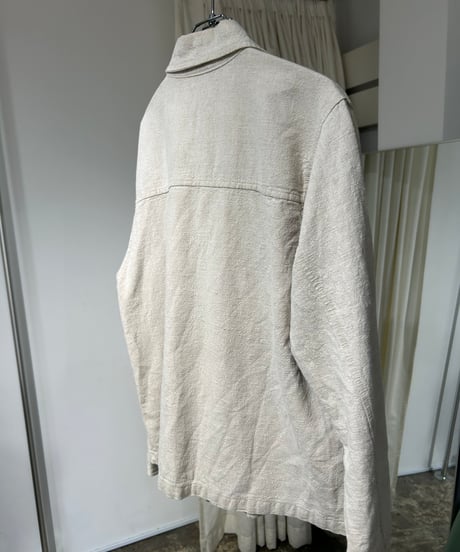 90s リネンコットン アイボリーワークジャケット