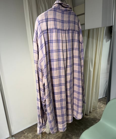 90s ポルトガル製 GAP リネンチェックシャツ
