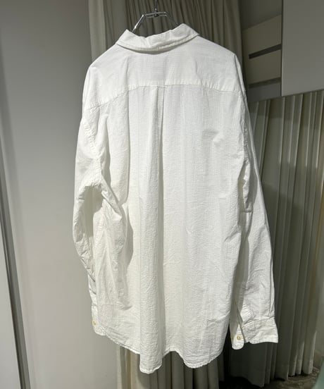 00s LANDS' END シアサッカーボタンダウンシャツ