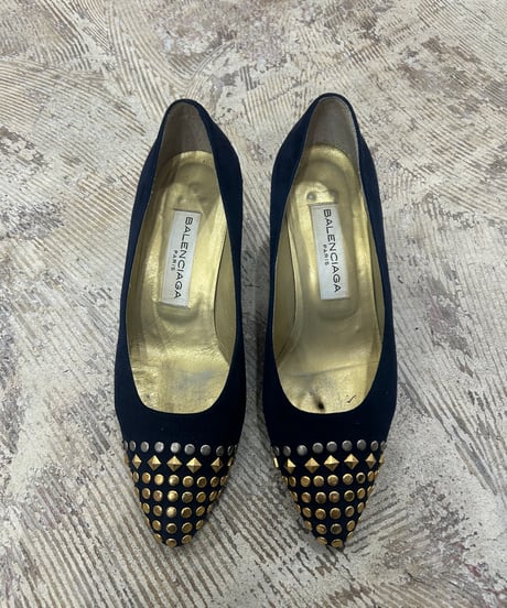 BALENCIAGA スエードヒールシューズ