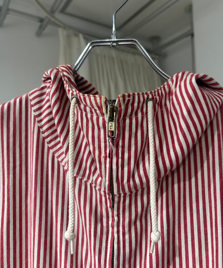 80s Polo Ralph Lauren コットンストライプ ジップフーディ