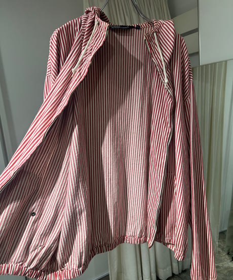 80s Polo Ralph Lauren コットンストライプ ジップフーディ