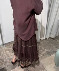 花柄フリルスカート