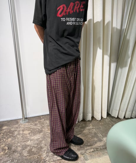 Unkown チェックパジャマパンツ