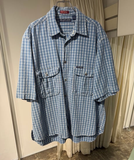 90s PEPE JEANS 刺子ステッチ 半袖チェックシャツ