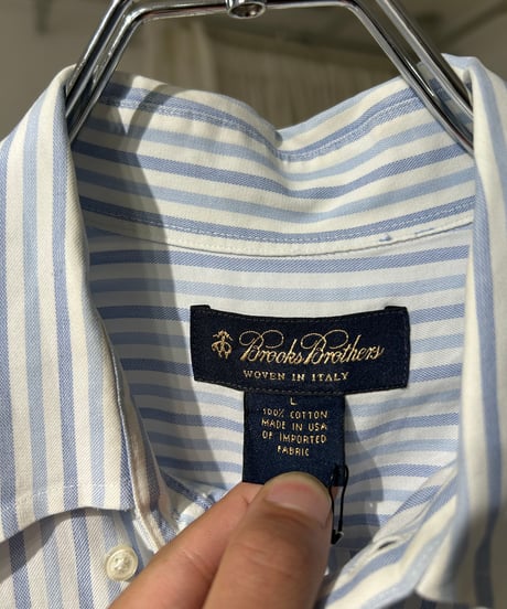 アメリカ製 Brooks Brothers ストライプコットンBDシャツ