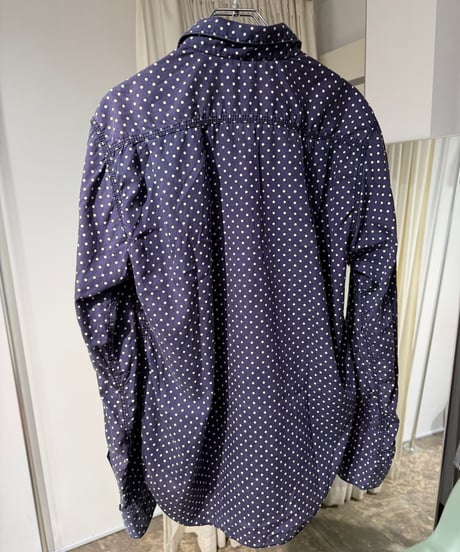 COMME des GARCONS HOMME コットンレーヨン ドット柄シャツ