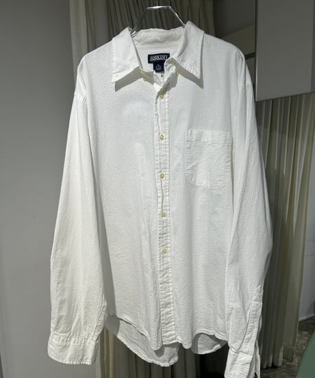00s LANDS' END シアサッカーボタンダウンシャツ