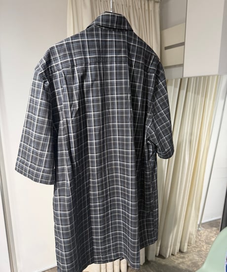00s DKNY コットンヴィスコース チェック半袖シャツ